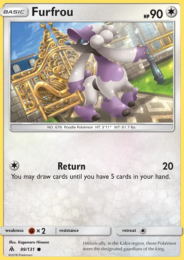 Furfrou — Forbidden Light card #99