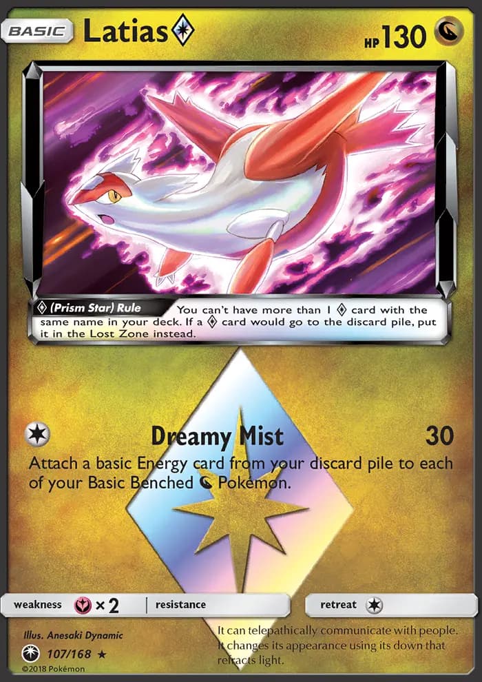 Latias ◇ — Celestial Storm card #107