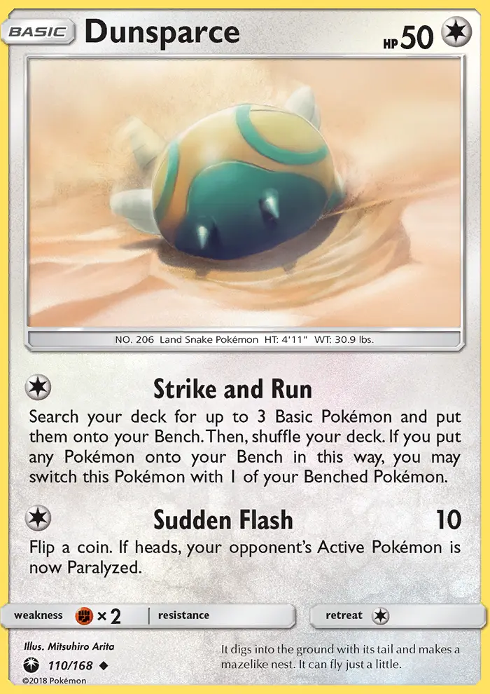 Dunsparce — Celestial Storm card #110
