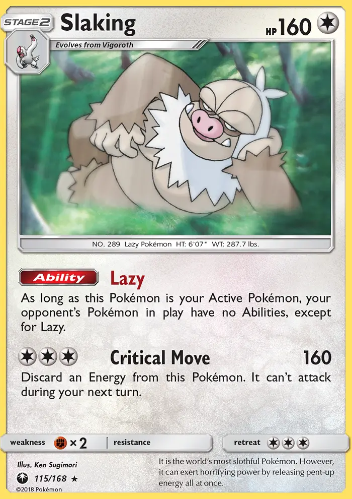Slaking — Celestial Storm card #115