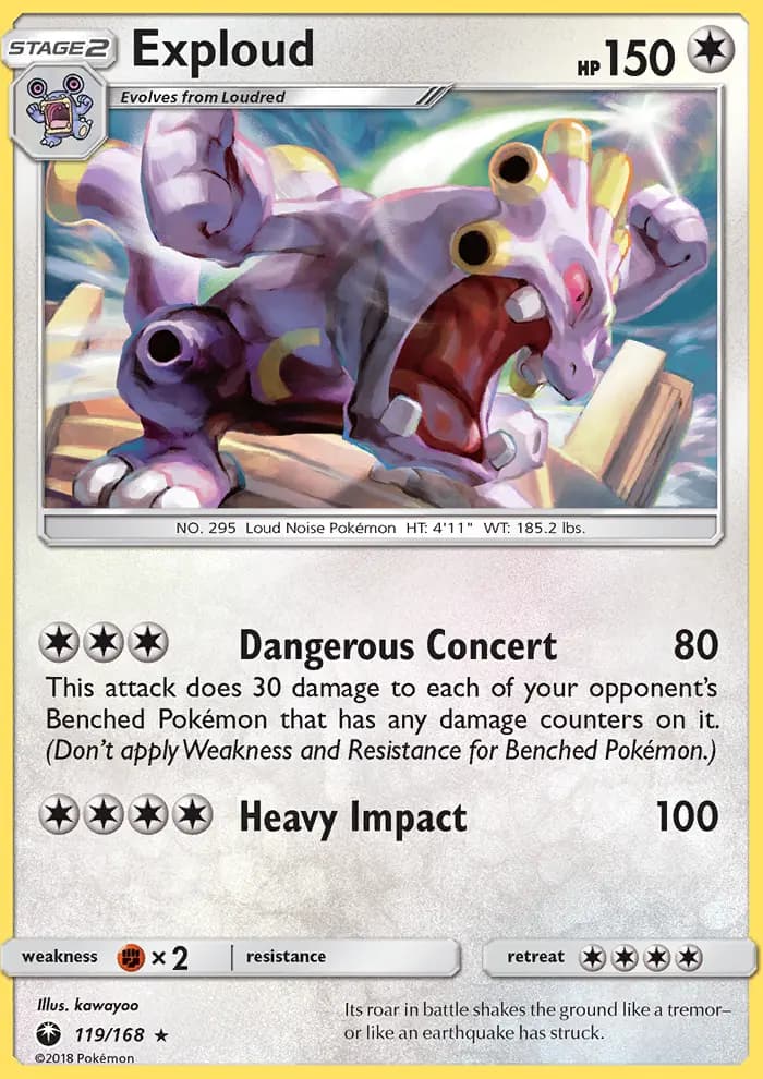 Exploud — Celestial Storm card #119