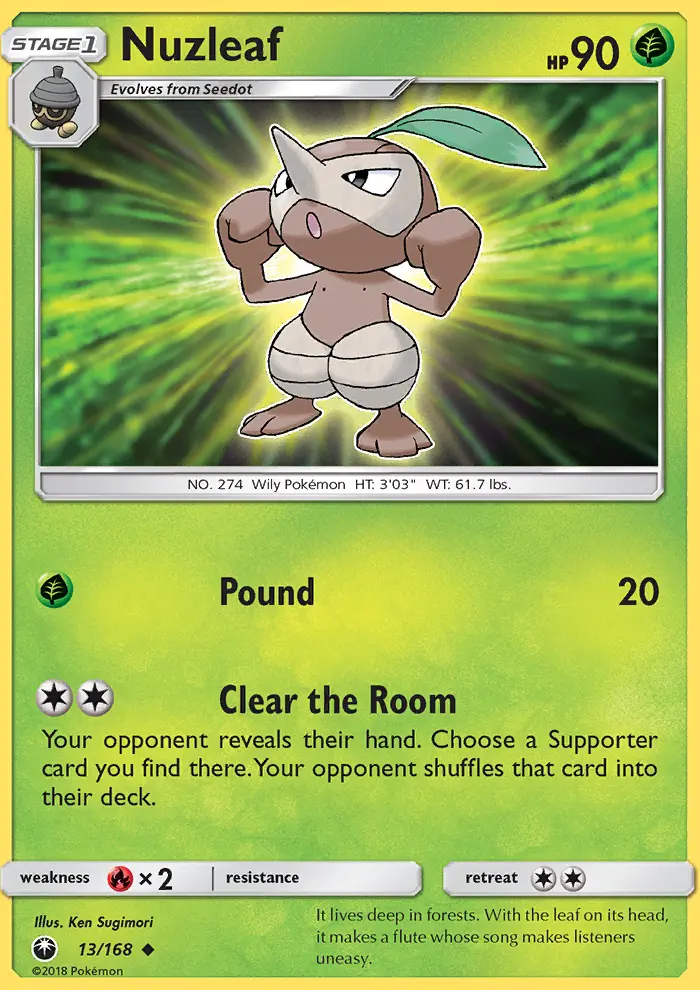 Nuzleaf — Celestial Storm card #13