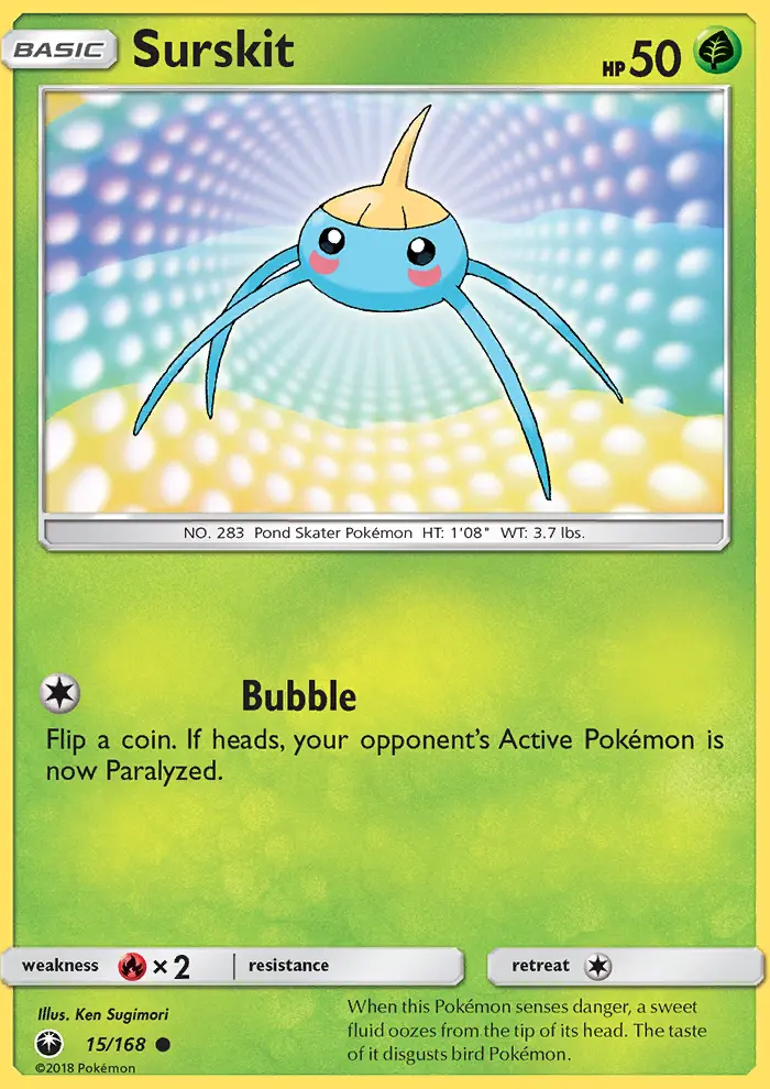Surskit — Celestial Storm card #15
