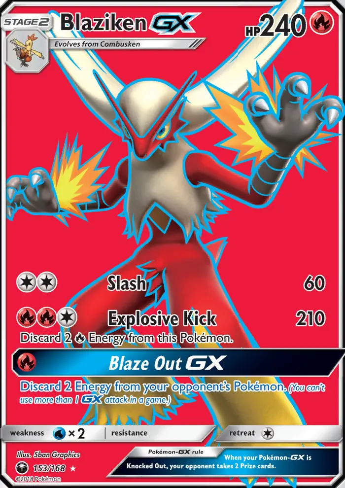 Blaziken GX — Celestial Storm card #153