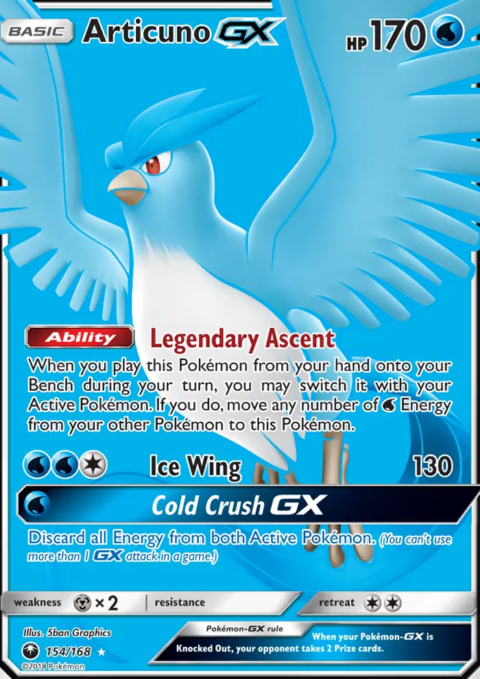 Articuno GX — Celestial Storm card #154