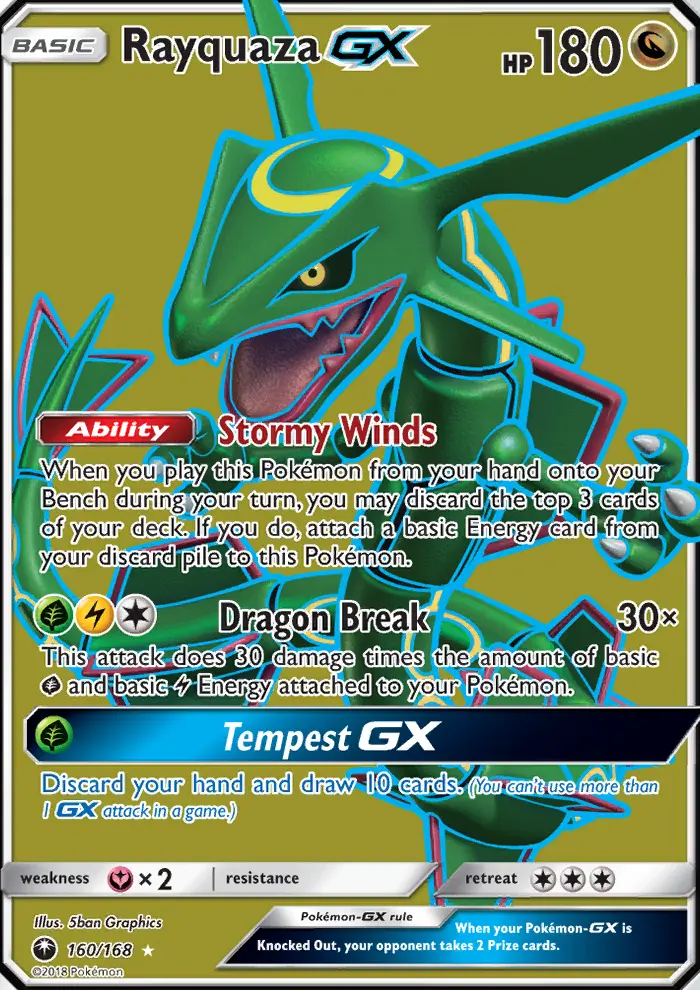 Rayquaza GX — Celestial Storm card #160