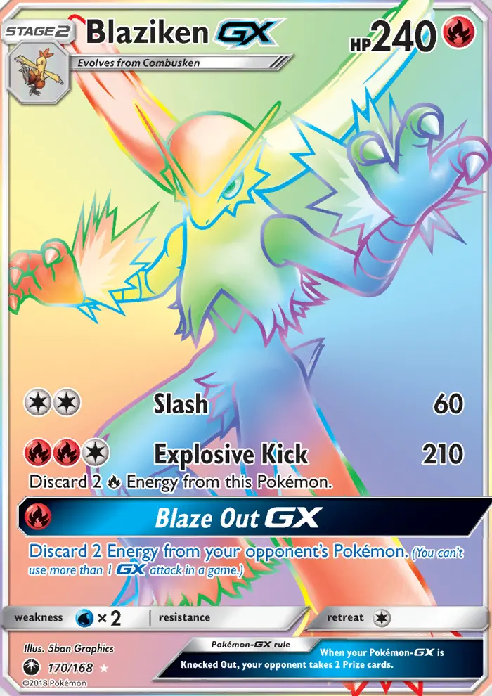 Blaziken GX — Celestial Storm card #170