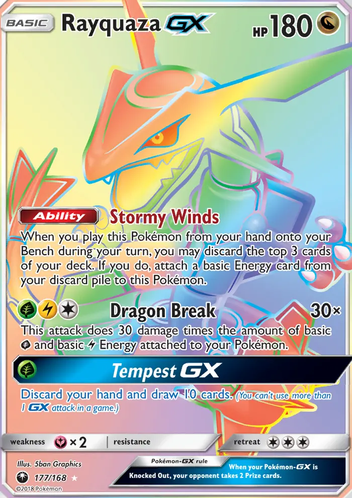 Rayquaza GX — Celestial Storm card #177