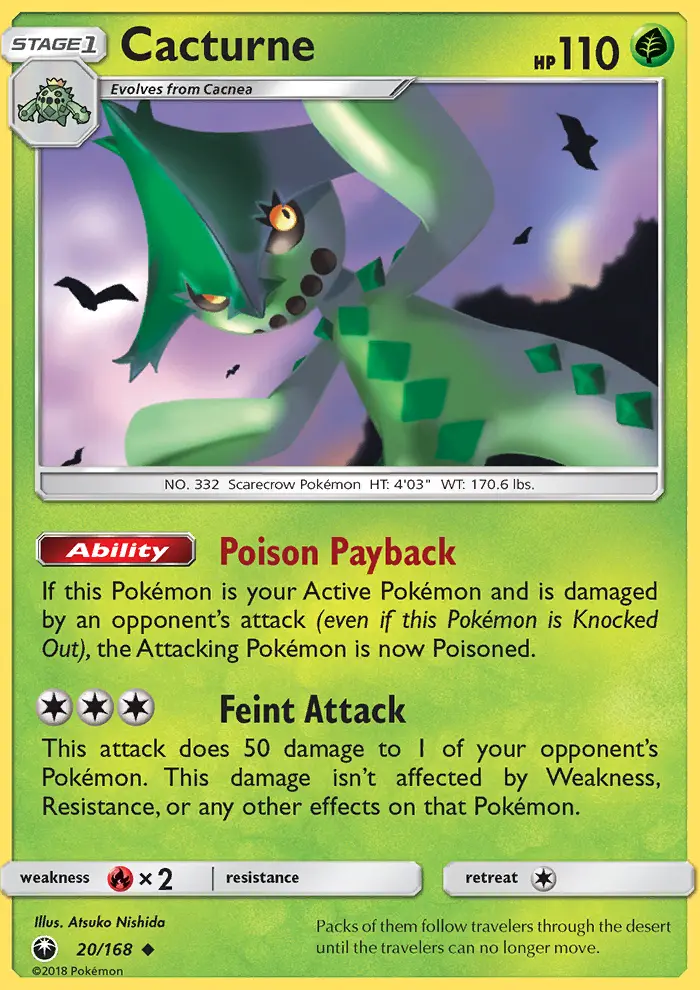 Cacturne — Celestial Storm card #20