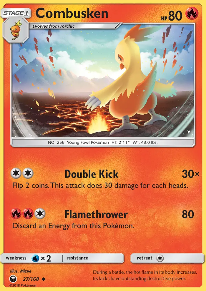Combusken — Celestial Storm card #27