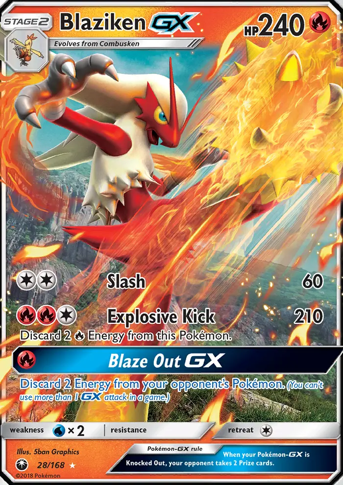 Blaziken GX — Celestial Storm card #28