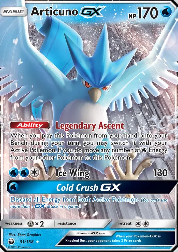 Articuno GX — Celestial Storm card #31