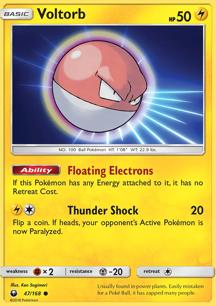 Voltorb — Celestial Storm card #47
