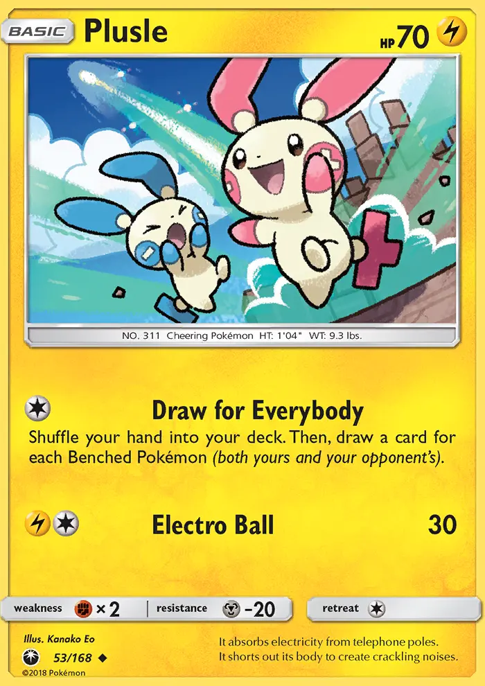 Plusle — Celestial Storm card #53