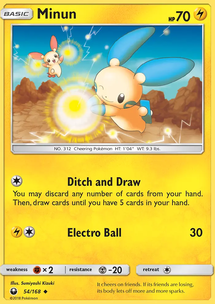 Minun — Celestial Storm card #54