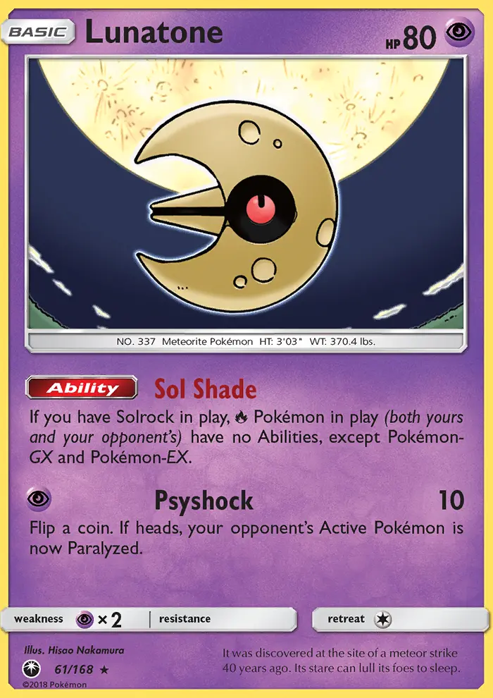 Lunatone — Celestial Storm card #61