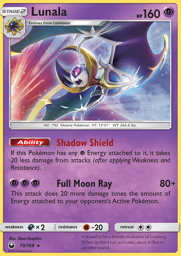 Lunala — Celestial Storm card #70