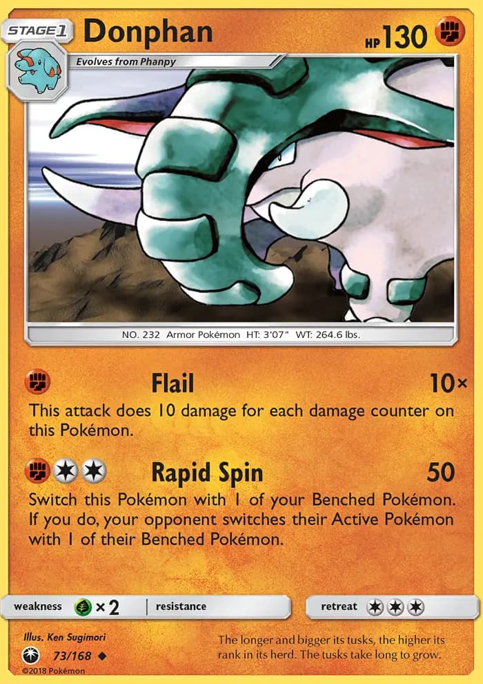 Donphan — Celestial Storm card #73