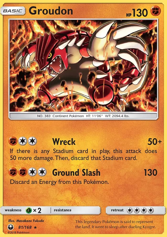 Groudon — Celestial Storm card #81