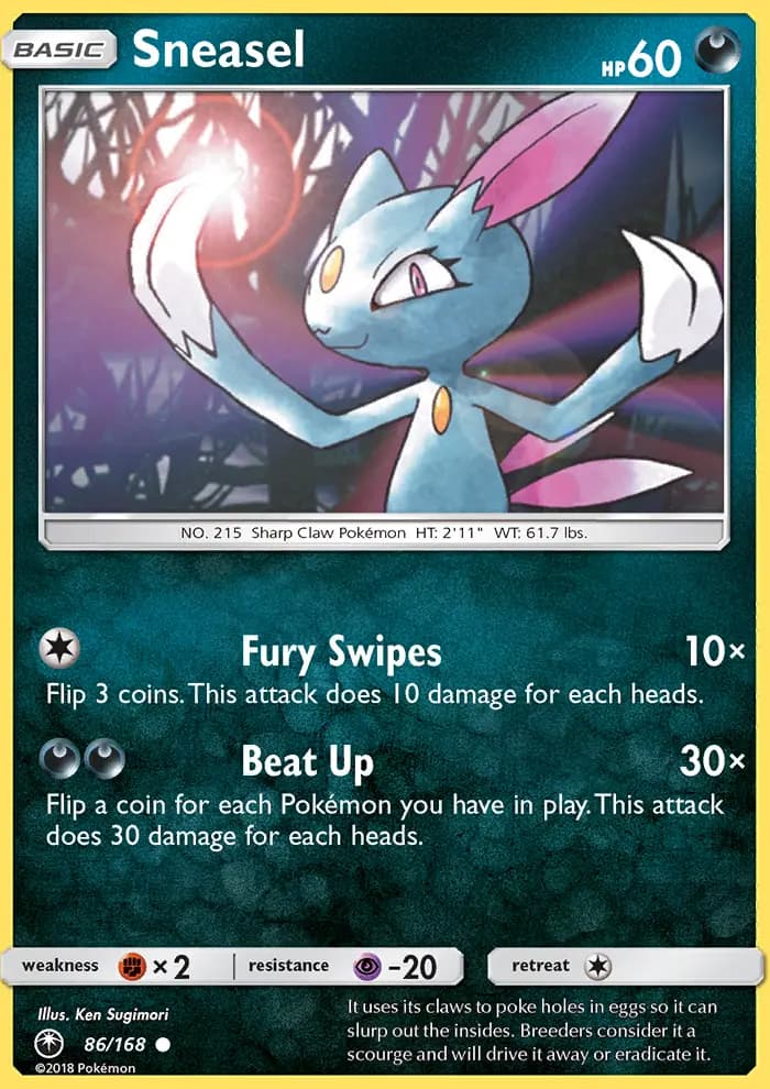 Sneasel — Celestial Storm card #86