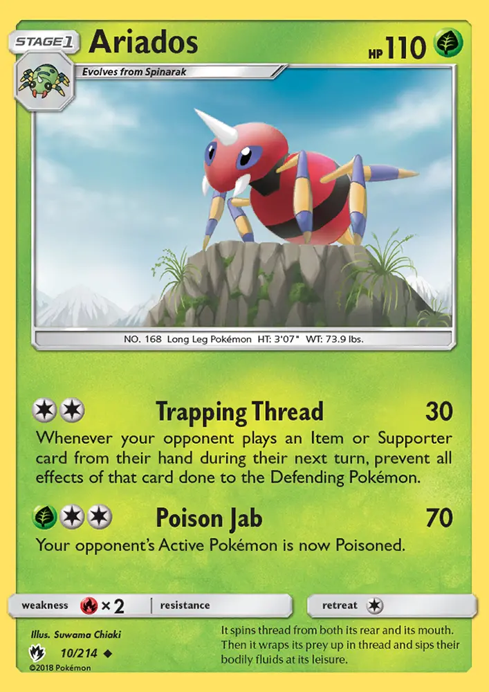 Ariados — Lost Thunder card #10