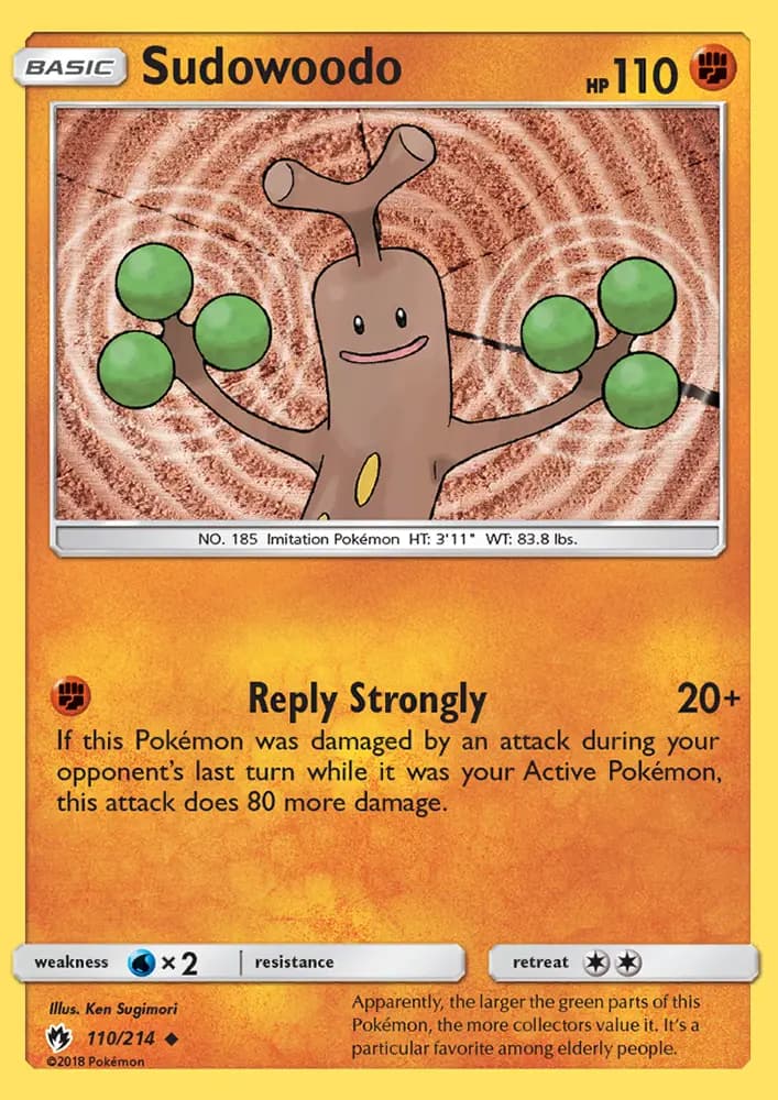 Sudowoodo — Lost Thunder card #110