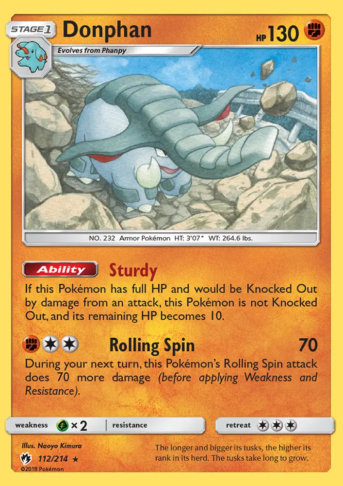 Donphan — Lost Thunder card #112