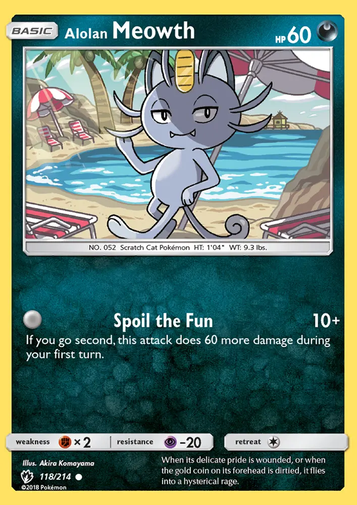 Alolan Meowth — Lost Thunder card #118