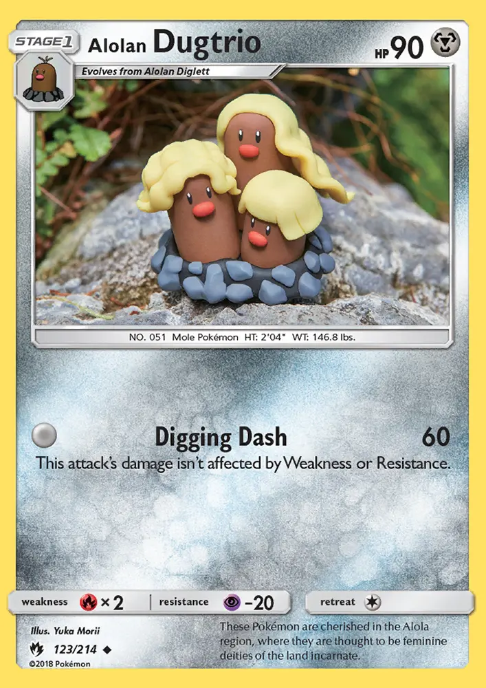 Alolan Dugtrio — Lost Thunder card #123