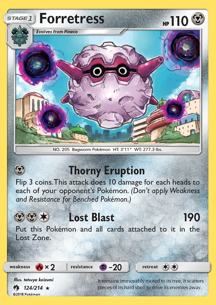 Forretress — Lost Thunder card #124