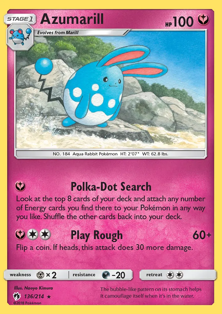Azumarill — Lost Thunder card #136