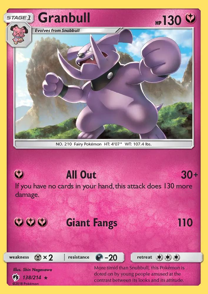 Granbull — Lost Thunder card #138