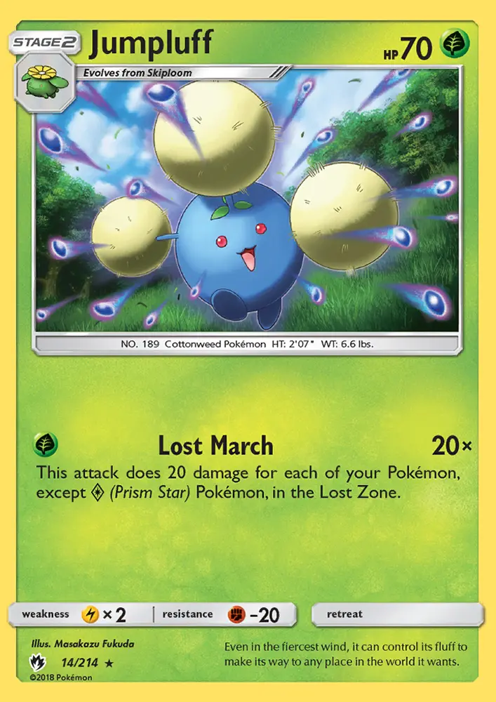 Jumpluff — Lost Thunder card #14
