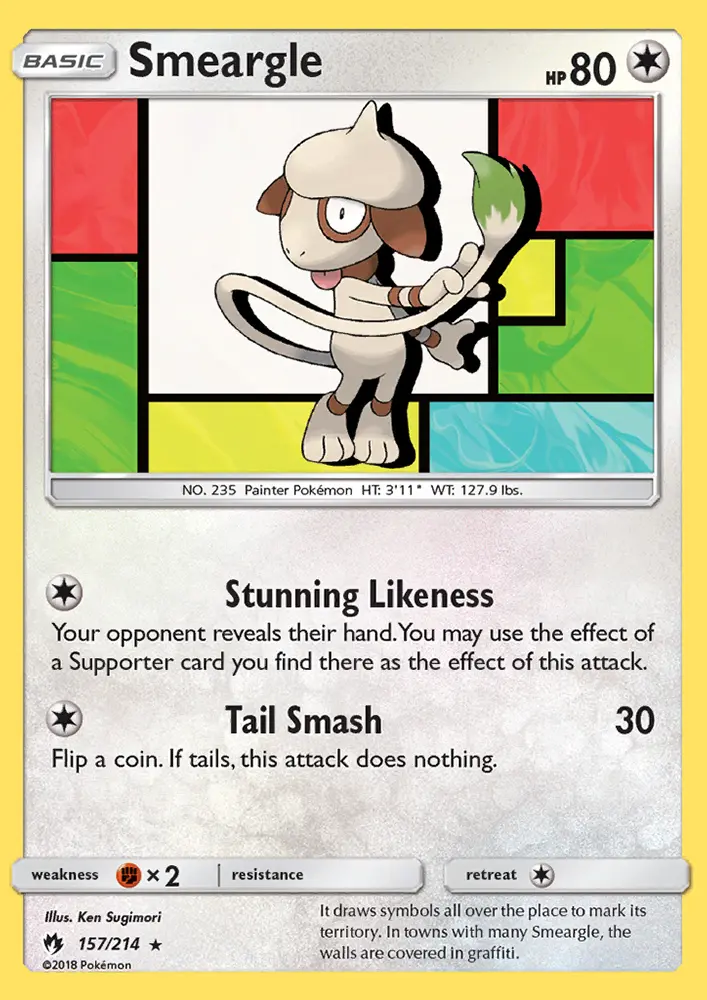 Smeargle — Lost Thunder card #157