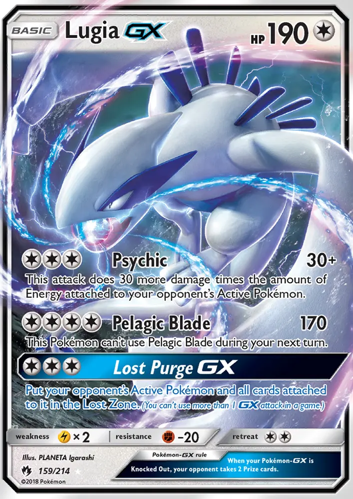 Lugia GX — Lost Thunder card #159