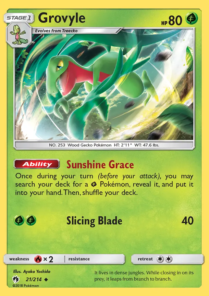 Grovyle — Lost Thunder card #21