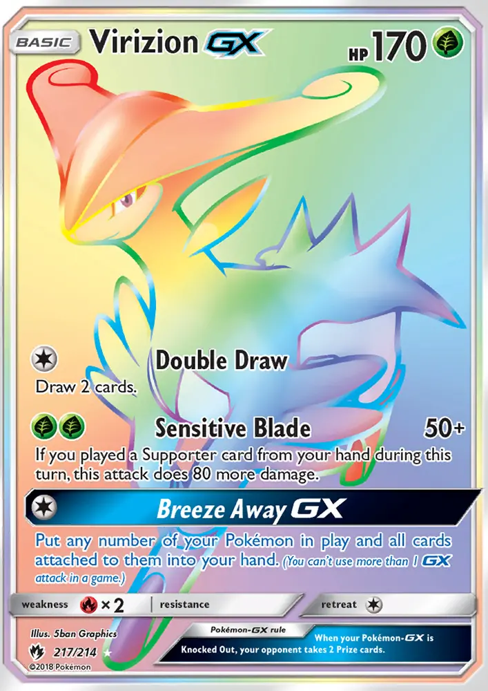 Virizion GX — Lost Thunder card #217