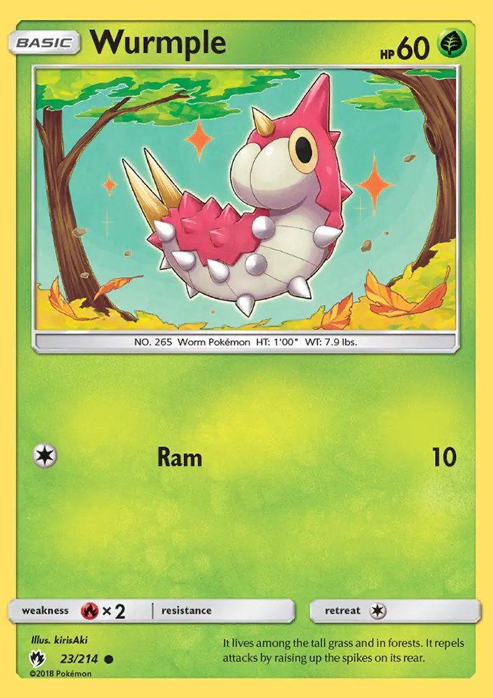 Wurmple — Lost Thunder card #23