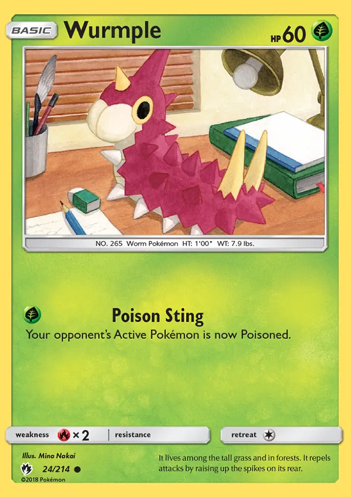 Wurmple — Lost Thunder card #24