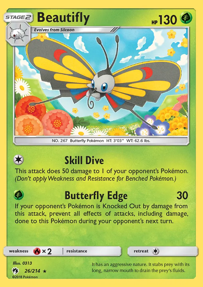 Beautifly — Lost Thunder card #26