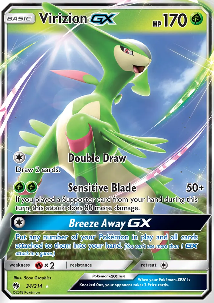 Virizion GX — Lost Thunder card #34