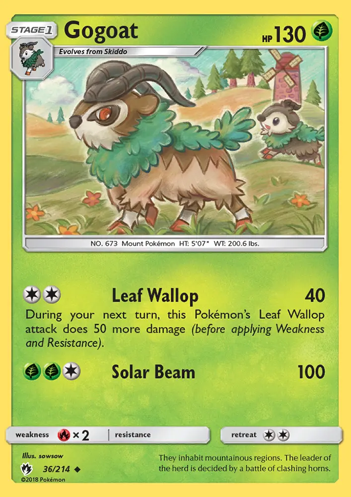 Gogoat — Lost Thunder card #36