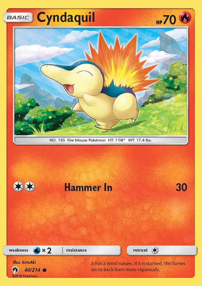 Cyndaquil — Lost Thunder card #40
