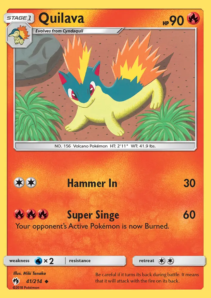 Quilava — Lost Thunder card #41