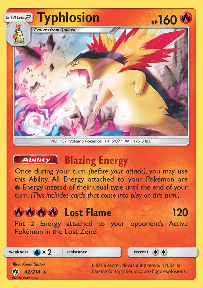 Typhlosion — Lost Thunder card #42