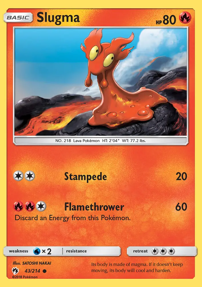 Slugma — Lost Thunder card #43