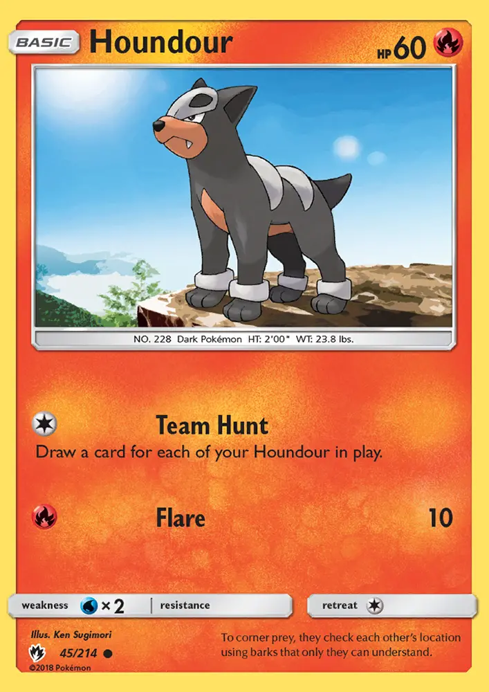 Houndour — Lost Thunder card #45
