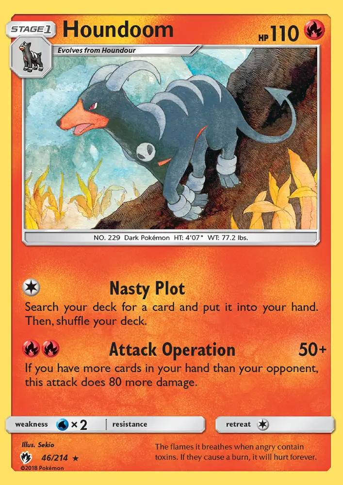 Houndoom — Lost Thunder card #46
