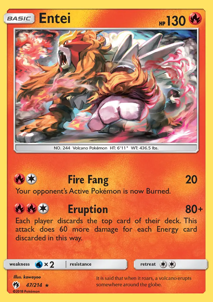 Entei — Lost Thunder card #47