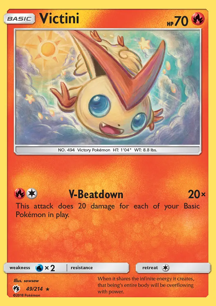 Victini — Lost Thunder card #49